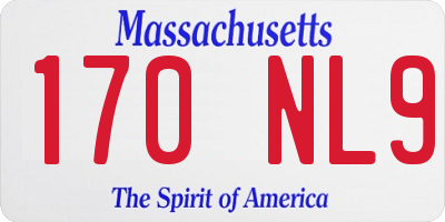 MA license plate 170NL9
