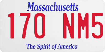 MA license plate 170NM5