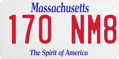 MA license plate 170NM8