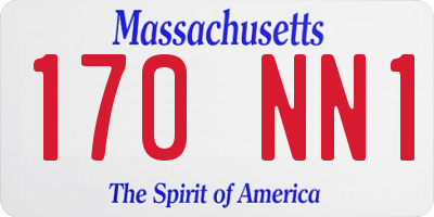 MA license plate 170NN1