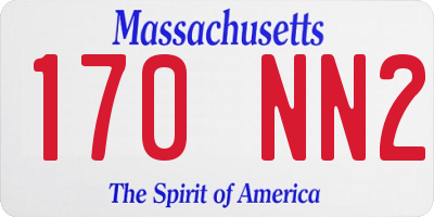 MA license plate 170NN2