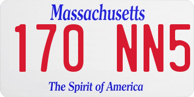 MA license plate 170NN5