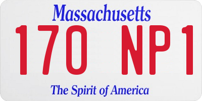 MA license plate 170NP1
