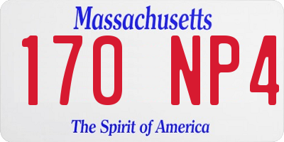 MA license plate 170NP4