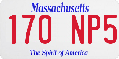 MA license plate 170NP5