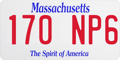 MA license plate 170NP6