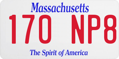 MA license plate 170NP8