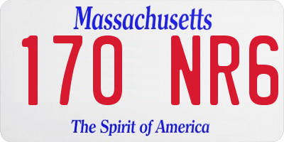 MA license plate 170NR6