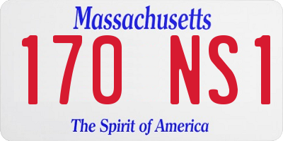 MA license plate 170NS1