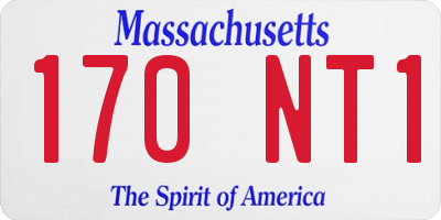 MA license plate 170NT1