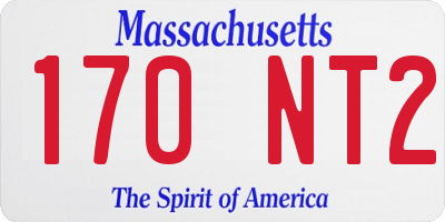MA license plate 170NT2