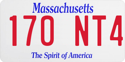 MA license plate 170NT4