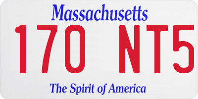 MA license plate 170NT5