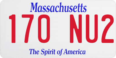 MA license plate 170NU2