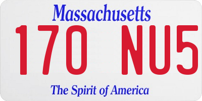 MA license plate 170NU5