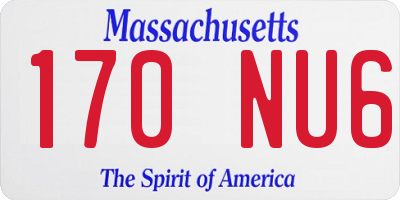 MA license plate 170NU6
