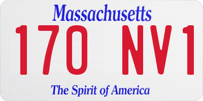 MA license plate 170NV1