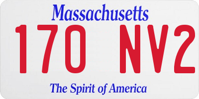 MA license plate 170NV2