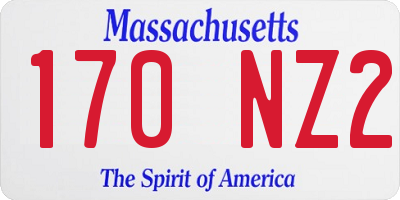 MA license plate 170NZ2
