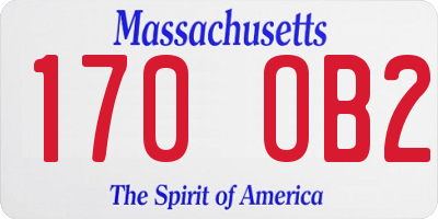 MA license plate 170OB2
