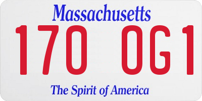 MA license plate 170OG1