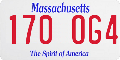 MA license plate 170OG4