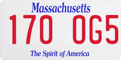 MA license plate 170OG5
