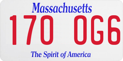 MA license plate 170OG6