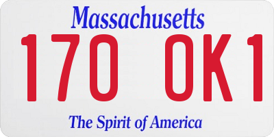 MA license plate 170OK1