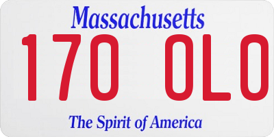 MA license plate 170OL0