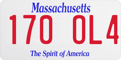 MA license plate 170OL4