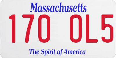 MA license plate 170OL5