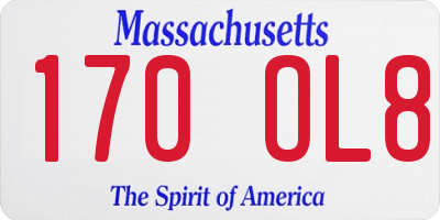MA license plate 170OL8