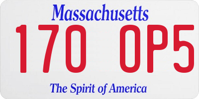 MA license plate 170OP5