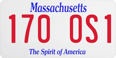 MA license plate 170OS1