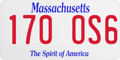 MA license plate 170OS6