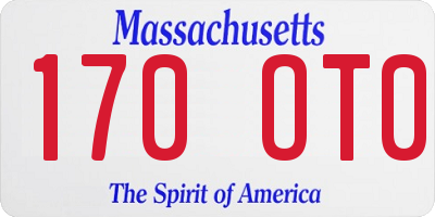MA license plate 170OT0