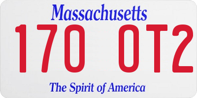 MA license plate 170OT2