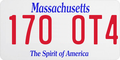 MA license plate 170OT4
