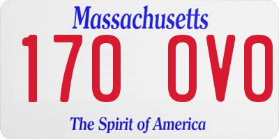MA license plate 170OV0