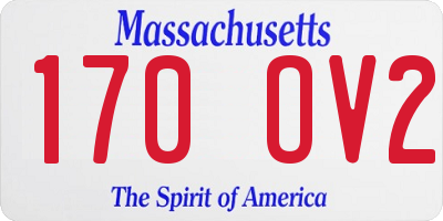 MA license plate 170OV2