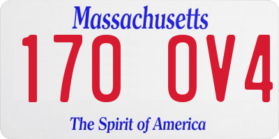 MA license plate 170OV4