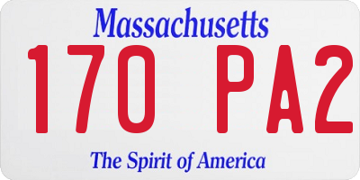 MA license plate 170PA2