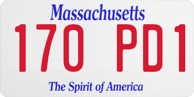 MA license plate 170PD1