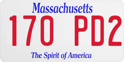 MA license plate 170PD2