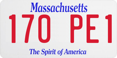 MA license plate 170PE1