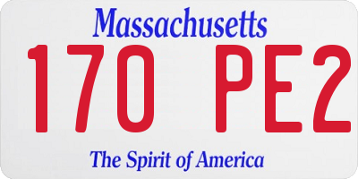 MA license plate 170PE2