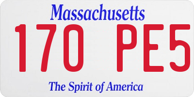 MA license plate 170PE5