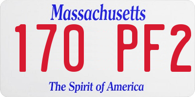 MA license plate 170PF2