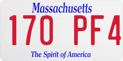 MA license plate 170PF4